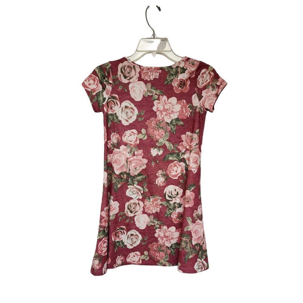 Pink & Violet Girls Dress Multicolor Floral Print Size M (10-12)
